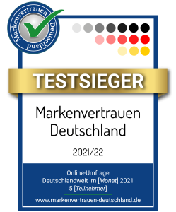 Siegel Testsieger 2021 Das Siegel vom Institut für Markenvertrauen 2021